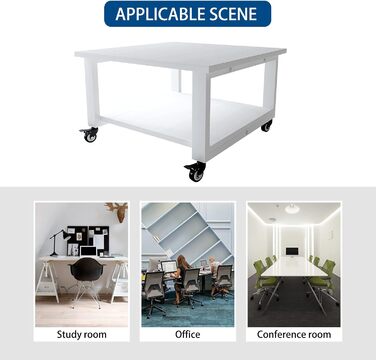 Підставка для принтера Natwind, 50x50x32 см, 2 яруси, з полицею для паперу, на колесах, для дому та офісу