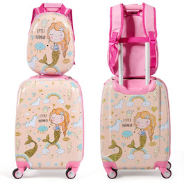 Дитяча валіза з рюкзаком DREAMADE 18+12" з малюнком русалки