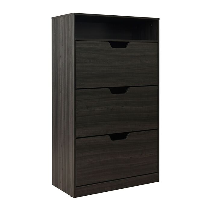 Взуттєва шафа Relaxdays з відкидною дверцями та відкритою полицею