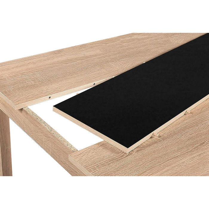 Обідній стіл byLIVING Nori: сучасний дизайн, ефект дуба, стільниця чорного або білого кольору, 140 x 80 см, висота 75 см