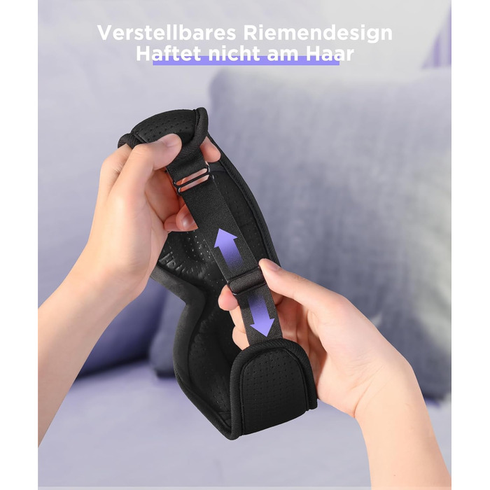 Маска для сну з навушниками Dolida Bluetooth V5.4, повна світлоблокація, дихаюча тканина, для жінок та чоловіків, для подорожей, відпочинку, йоги та медитації