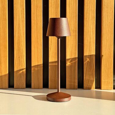 Lumisky EMILY - Бездрожний настільний світильник LED, тепле світло, регулювання яскравості, 25 см, коричневий