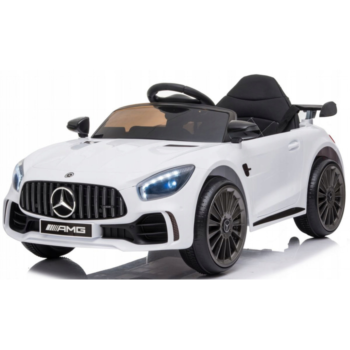 Дитячий електромобіль Mercedes GTR-S: м'які колеса EVA, шкіряне сидіння, пульт ДК, червоний