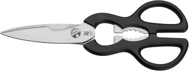 Набір ножів WMF Kineo з підставкою (6 предметів), Made in Germany: 4 ножі, кухоні кусачки, бамбукова підставка, Performance Cut, сталь Messerblock Asia