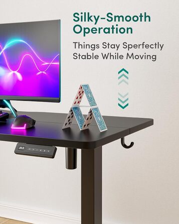 Електричний стіл Cubiker з регулюванням висоти, T-подійна металева ніжка, пам'ять налаштувань, антиколізійна система, біла стільниця