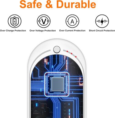 Електричний грілка для рук USB, Powerbank 5200mAh, портативний, багаторазовий, для жінок та чоловіків, для кемпінгу, зимові подарунки, чорний та білий