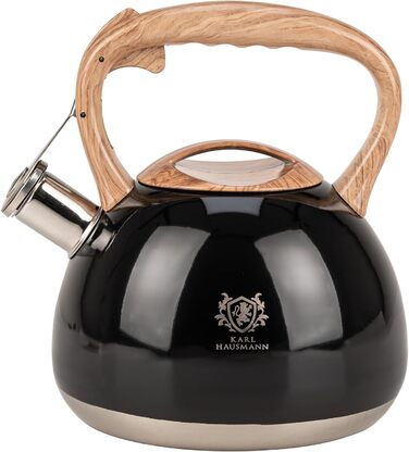 Чайник Karl Hausmann Induktion 3L з автоматичним свистком - нержавіюча сталь, підходить для всіх плит