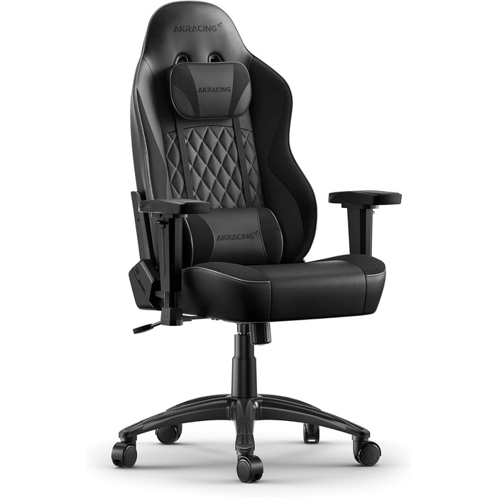 Крісло AKRacing California Gaming Chair, шкірозамінник, 5 років гарантії (Ojai, чорний)