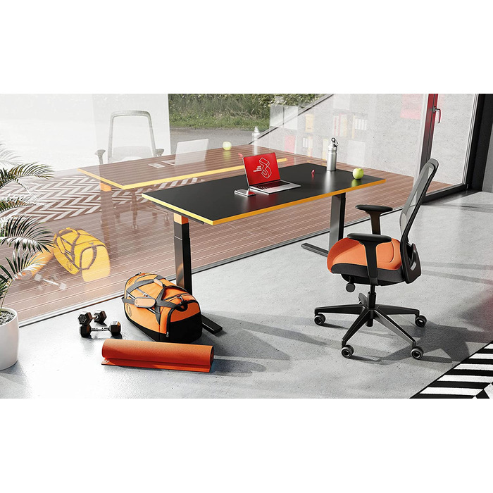 Офісне крісло Interstuhl Every Active Edition – регульована поперекова підтримка, комфортне та активне сидіння (зелений | чорний) (антрацит | помаранчевий)