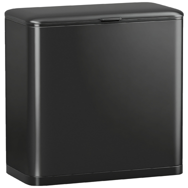 Відро для сміття HOMCOM, 8 л, може бути встановлене як на підлозі, так і підвішене, нержавіюча сталь, чорний