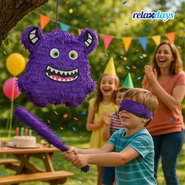Набір для піньяти Relaxdays: Монстр із паличкою та маскою
