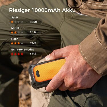 Електричний грієчка OCOOPA UT4 Extreme, 10000 mAh, USB Powerbank, ліхтарик, IP56, чорний