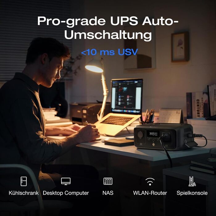 Портативна електростанція EcoFlow RIVER 3 з сонячною панеллю 45 Вт, акумулятор LFP 245 Вт·год, потужність до 600 Вт, GaN для збільшення часу роботи, <10 мс UPS, компактний сонячний генератор для кемпінгу та відпочинку на природі