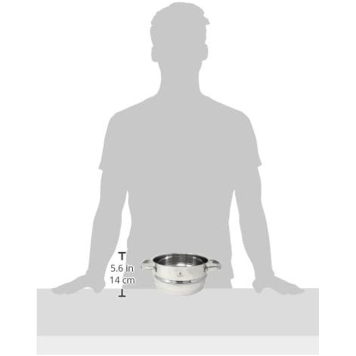 Каструля WMF Function з нержавіючої сталі 16 см, 1,4 л, без кришки, для індукції, з мірною шкалою, Cromargan®