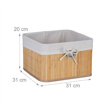 Набір кошиків для зберігання Relaxdays з бамбука