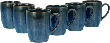 Набір посуду, 18 предметів (набір кавових кухлів, синій), 10688, серія Sea Breeze Green