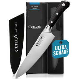 Ніж кухарський Cutluxe 20 см – кухонний ніж з німецької сталі, серія Artisan