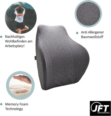 Набір ергономічних подушок JFT Performance: комплект сидіння та спинки для здорової спини та комфортного сидіння