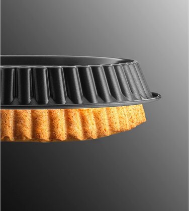 Набір форм для випічки Kaiser La Forme Plus: форма для випічки з дном 28 см та кругла форма знімного дна 26 см, з емальованим покриттям, антипригарна, для пирогів