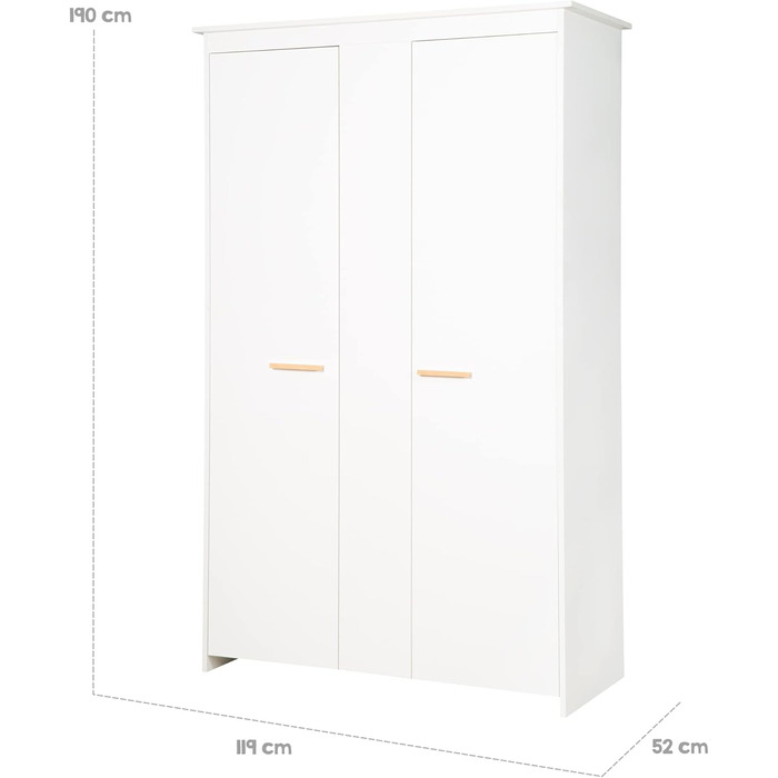 Комплект для дитячої кімнати Roba 'Антон' білий: пеленальний столик з 2 дверцятами, 1 поличкою, висота 90 см, пеленальний вкладиш