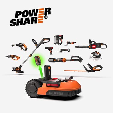 Робот-газонокосачка WORX Landroid S WR184E для газонів до 400 м² з ухилом до 35% - Wi-Fi, плаваюче лезо, керування через додаток, мультизональне програмування, AIA навігація