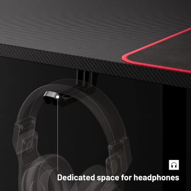 Ігровий стіл Diablo X-Mate 160x75x75 см: карбонова стільниця, підставка для навушників, тримач для напоїв