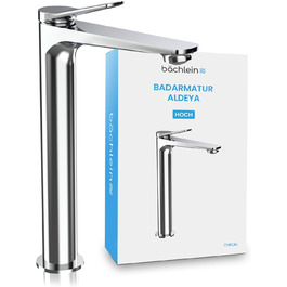 Чорний матовий змішувач для умивальника Aldeya: стильний дизайн, монтажний комплект, висока модель