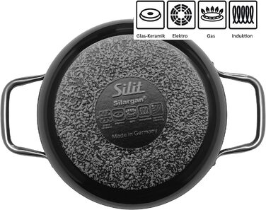 Набір каструль Silit Elegance Line Induktion, 4 шт., Silargan, чорний, без нікелю