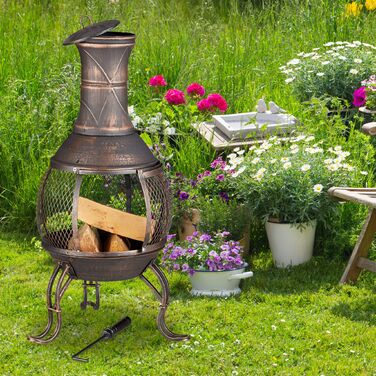 Relaxdays Текільський камін з гачком для прибирання