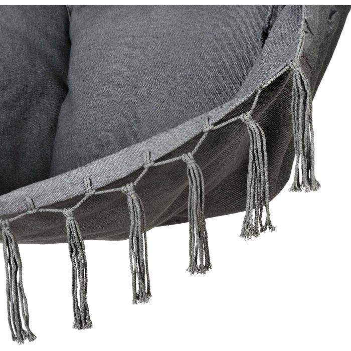 Підвісне крісло-гойдалка з подушкою 100x130x75 см, до 150 кг, для саду та дому, графітовий колір