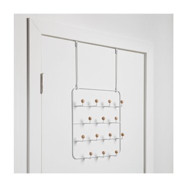 Вішалка дверна 59,69x36,19x10,16 см біла Estique Multifunktionale Türgarderobe Umbra