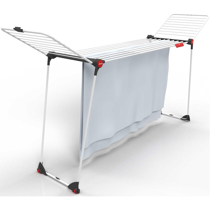 Сушарка для білизни Vileda Aluminium Infinity Flex XXL, телескопічні стійки, біла, готова до використання