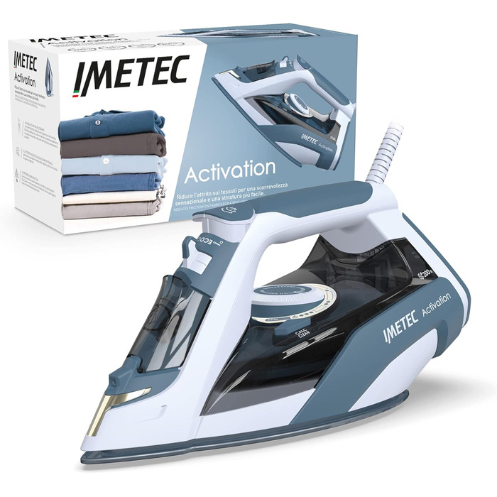 Відпарювач Imetec Activation з керамічно-турмаліновою підошвою, 200 г/хв, ZeroCalc, 2400 Вт