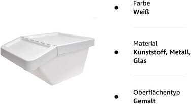 Відро для сміття Ikea SORTERA з кришкою білого кольору (37 л) 1