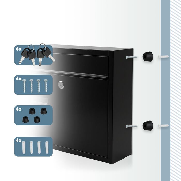 Скріпка Relaxdays для поштової скриньки з табличкою для імені