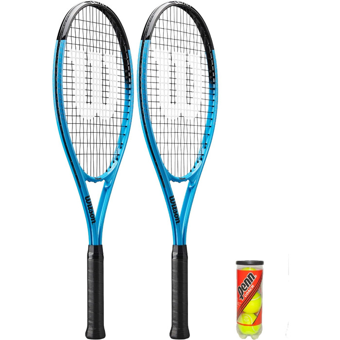 Тенісна ракетка Wilson Ultra Power XL 112 (доступна в різних варіантах) (2 ракетки та 3 тенісні м'ячі)