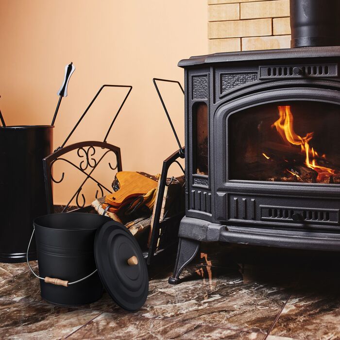 Відро для сміття Relaxdays чорного кольору з кришкою, 12 літрів