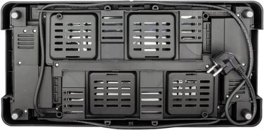 Електричний гриль-ракулет Unold 48755 Extendable для 8 осіб, 1300 Вт, з двома зонами нагріву