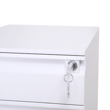 Контейнер на колесах COLOR OS Metall weiß з сірим м'яким сидінням hjh OFFICE