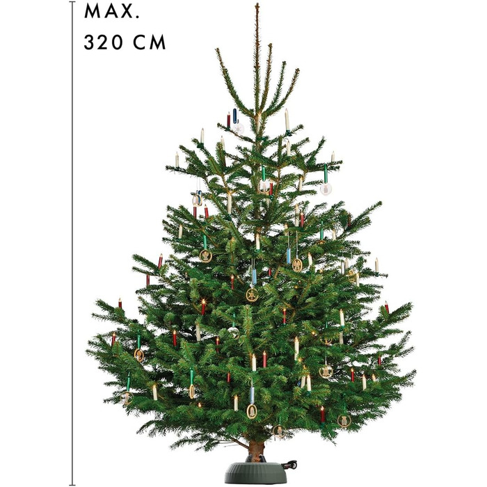 Підставка для ялинки KRINNER X-Series Deluxe X-320 з педаллю та резервуаром 4,5 л (до 3,2 м) – Made in Germany