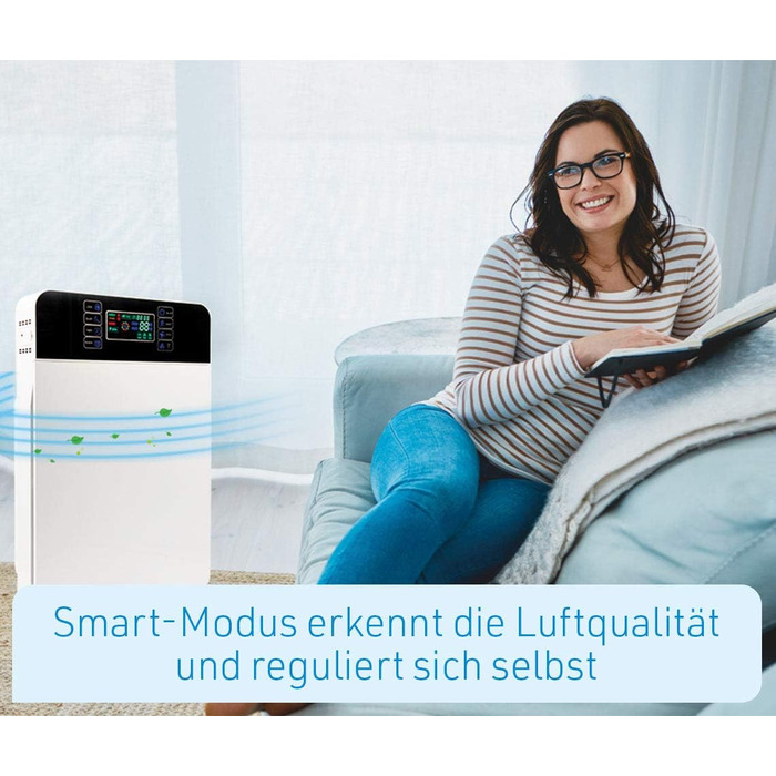 Повітряочисник Livington AirPurifier для кімнат до 30 м² – для алергіків, проти пилу, пилку та шерсті тварин, з автоматичним режимом та таймером