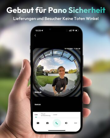 Відеодзвінок з камерою BOTSLAB 5MP, бездротовий, з AI, PIR, 360°, 2-way audio, без щомісячної плати R810