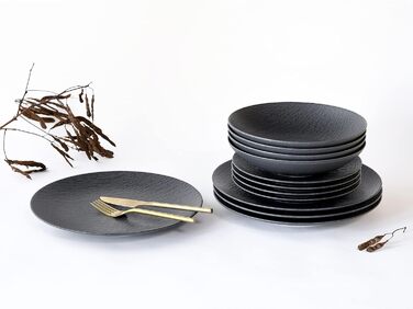 Серія Slate Black, набір посуду, 16 предметів (стиль подачі вечері 1), 20539