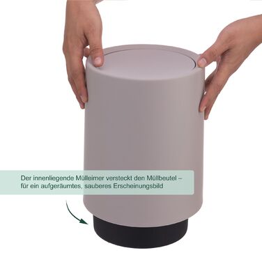 Контейнер для косметики Relaxdays з кришкою-гойдалкою, 6 літрів