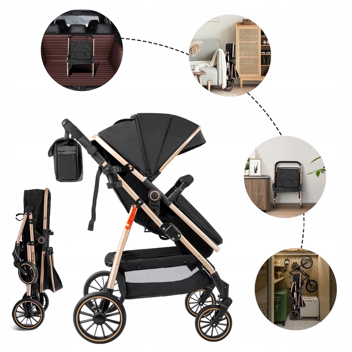 Легкий дитячий візок 3 в 1 Magic ZC, компактна модель