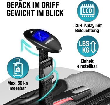 Набір валіз Monzana® 3шт (зелений) M-L-XL з замком, органайзером та вагами - зручний дорожній набір