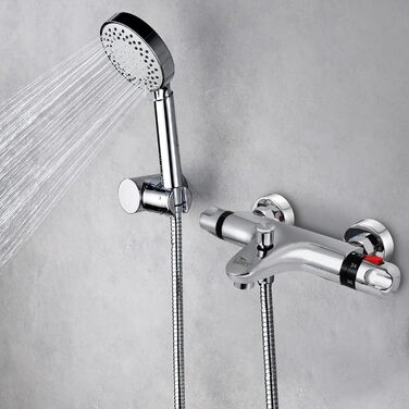 Змішувач для ванни з термостатом Uten, 2 виходи, латунь, захист 38°C