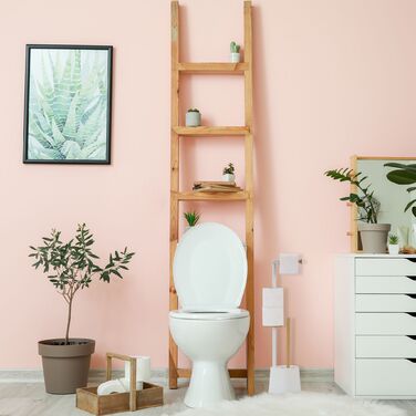 Набір для туалету Relaxdays Бамбук та Нержавіюча сталь