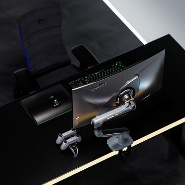 Кріплення для монітора NB Ergonomic для широких моніторів до 60 дюймів, RGB, навантаження до 20 кг, VESA 75/100 (Lake Blue)