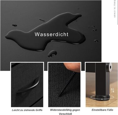 Набір приліжкових тумбочок DUMOS, 2 шт. з шухлядами, стилі індустріальний, для спальні, вітальні, дитячої, передпокою, білий/чорний